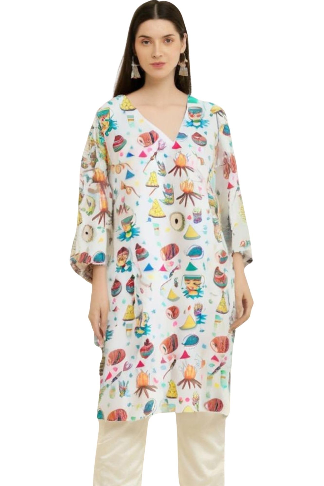 Rang Tarang Maternity Kurta Set for Women | 2 Pc Kurta & Bottom Set | Festive Holi Wear-image-35