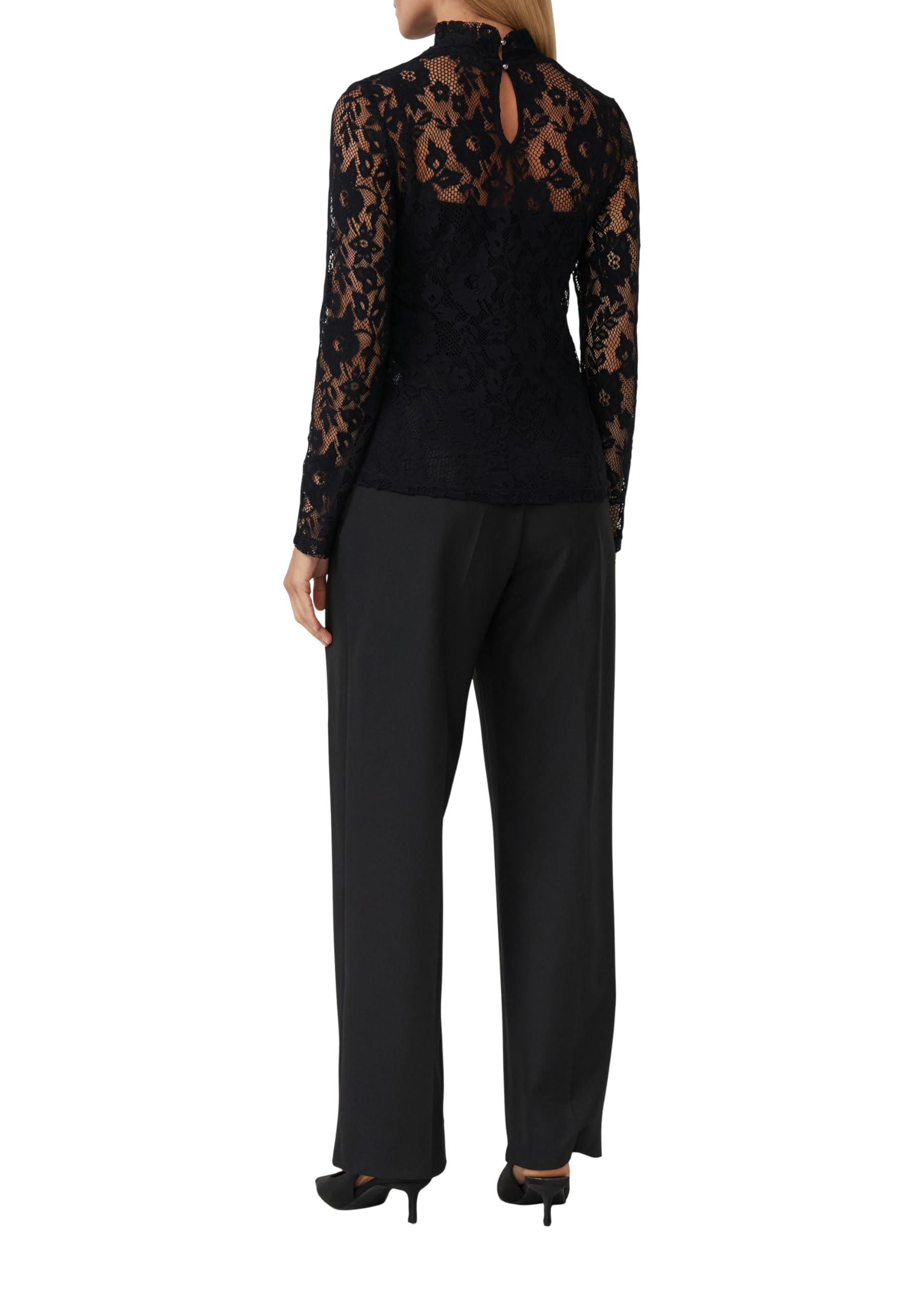 s.Oliver Transparentes Spitzen-Shirt im Slim Fit