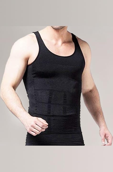 - Slimming Tummy Tucker Lift Body Shaper Vest/Men's Undershirt Vest to Look Slim Instantly