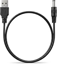 USB Power Line DC 5V to 5V Converter Adapter Cable with 2.1x5.5mm DC Plug | 1A Regulated Output for LED Strips, Mini Fans, DIY Electronics & Small Devices – 1 Meter Durable Cable