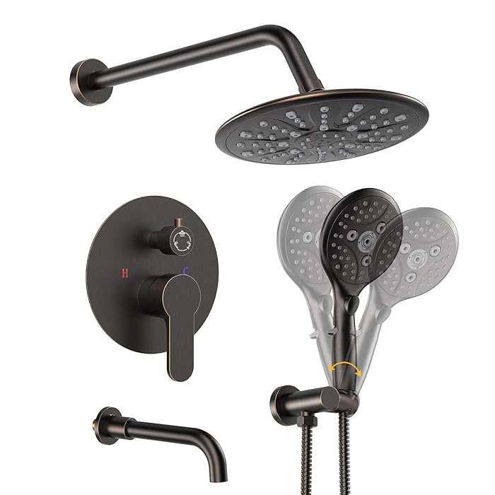 Buy SunCleanse Oil Rubbed Bronze Shower System with Waterfall Tub Spout