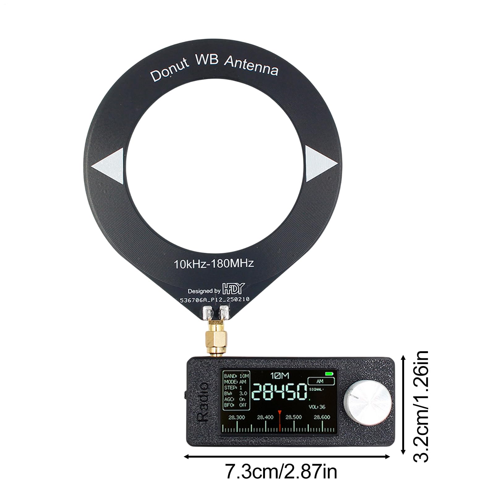 Receptor de radio HAM Radio Master, tamaño de bolsillo, pantalla IPS de 1,9 pulgadas con antena, pantalla HD, compacto para viajes a casa al aire libre