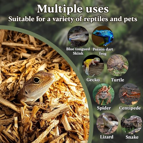 Maqihan LZH-TREE BARK-01 14.8 Oz Cypress Mulch Reptile Bedding - Forest Floor Substrate Snake Bedding Ball Python Tortoise Bedding Reptile Bark Bedding thumb #5