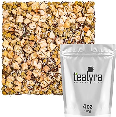 Tealyra - Sleepy Nights - Rooibos - Chamomile - Coconut - Valerian - Wellness Herbal Loose Tea - Relax and Calming Bed Time - 112g (4-ounce)