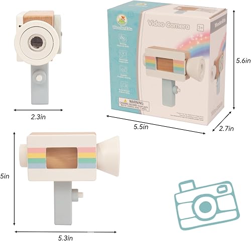 Miniatura 4 de WoodenEdu Juguete de la cámara de vídeo de madera (cámara de vídeo)