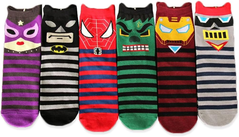 V28 Women's Cute Socks with Owls Pandas Tigers Foxes Various Pattern Mixed Colors