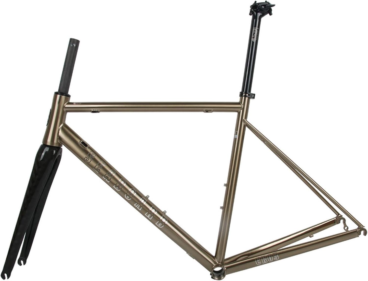 TUJISEK 700C Cr-mo Steel Road Bike Frameset with Carbon Fiber Fork 44cm 47cm 50cm 53cm 56cm Bicycle Frame C/Rim Brake Bike Frame F100mm R130mm QR BSA BB68mm(Brushed Silver,53cm)