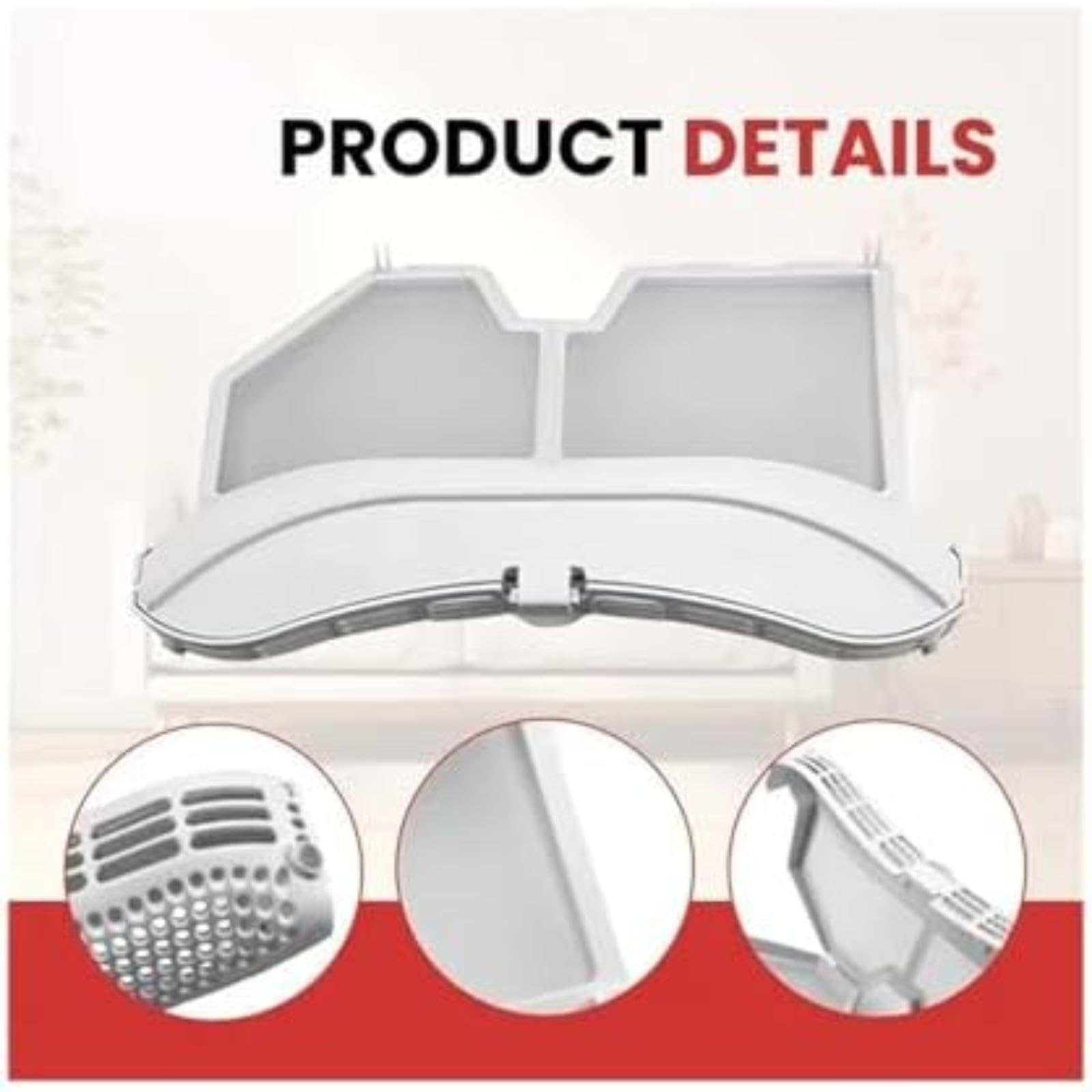 Compatibile con lavatrici; di filtraggio della lanugine di ricambio per asciugatrici a pompa di calore per Midea modelli B83B, TH90VL8G, Mh90, L05J, Mh80 e GFL03W Parte del filtro di