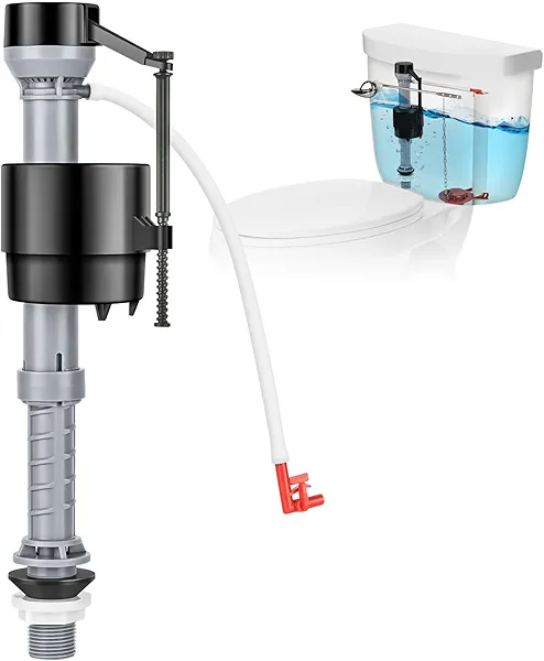 Houpeoro Universal Toilet Flusher Replacement Kit, Toilet Fill Valve Replacement Kit, Toilet Parts Inside Tank Kit, Adjustable, Quiet and Easy to Install (1-Pack)