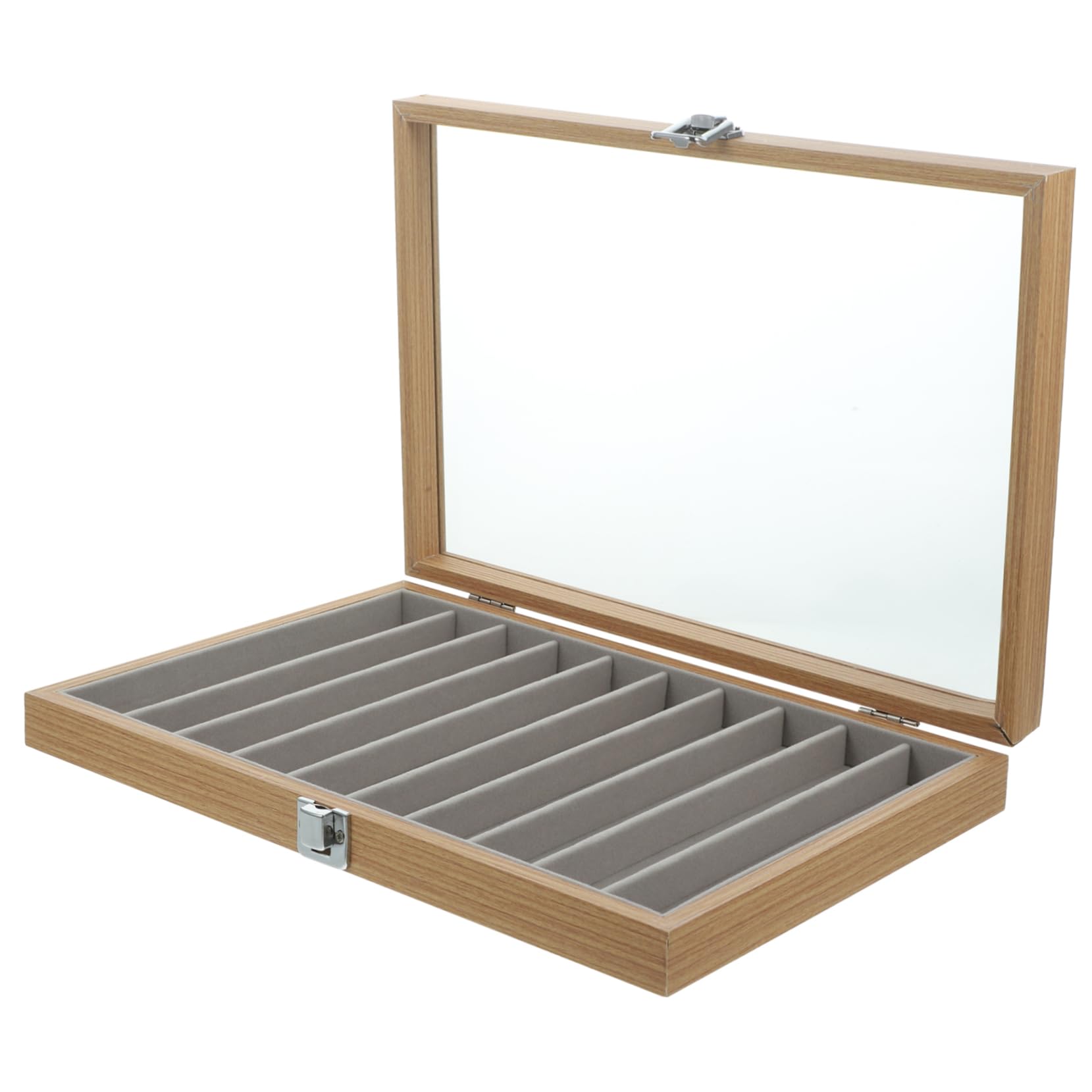KOMBIUDA Caja De Almacenamiento De Joyas Transparente Expositor Para Collares y Pulseras Organizador De Anillos Tapa Para Exhibición De Joyería