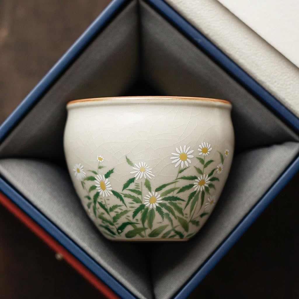Tazas de té Pequeñas Taza de té estilo chino for estudio ocio, taza cerámica Personal, juego Kung Fu, tazón Taza de té de Kungfu