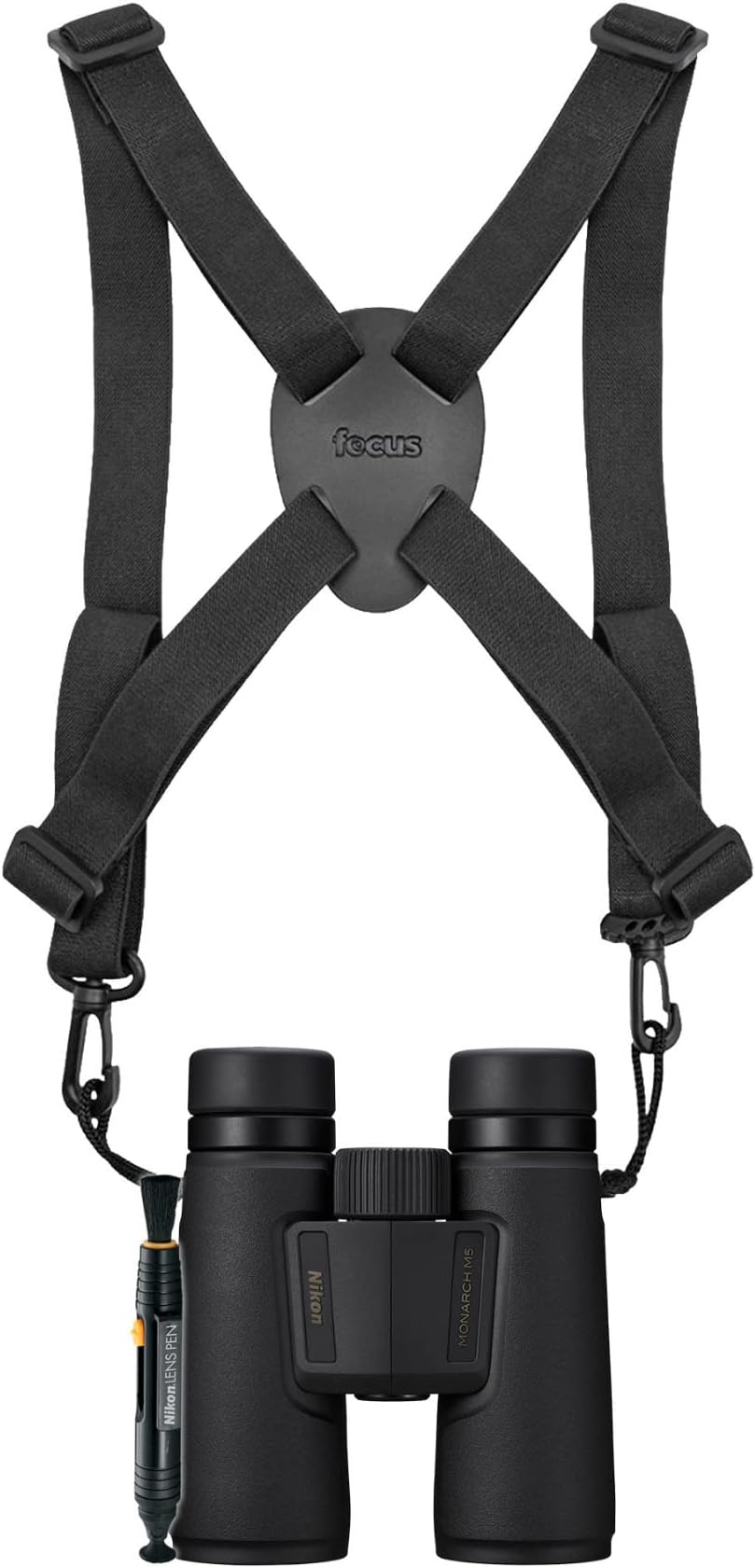 Monarch M5 8x42 Binocular Bundle with Nikon Lens Pen and Binocular Harness - Compact, Lightweight Binoculars for Adults Essentials for Hunting, Bird Watching, Hiking (3 Items)
