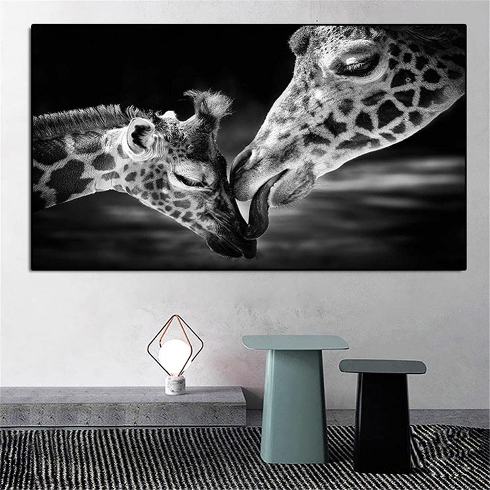 Askkqtx Kit Diamond Painting 5D Fai Da Te Per Adulti - Giraffe, Tela HD E Accessori, Decorazione Parete Casa