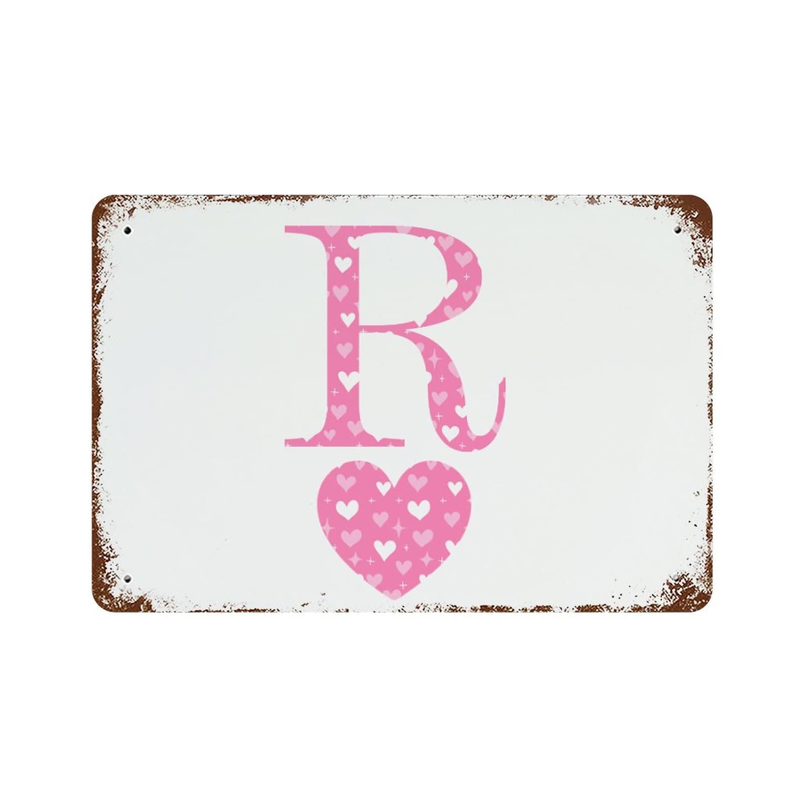 Panneau alu lettre R Saint-Valentin résistant pour remplacer les décos fragiles