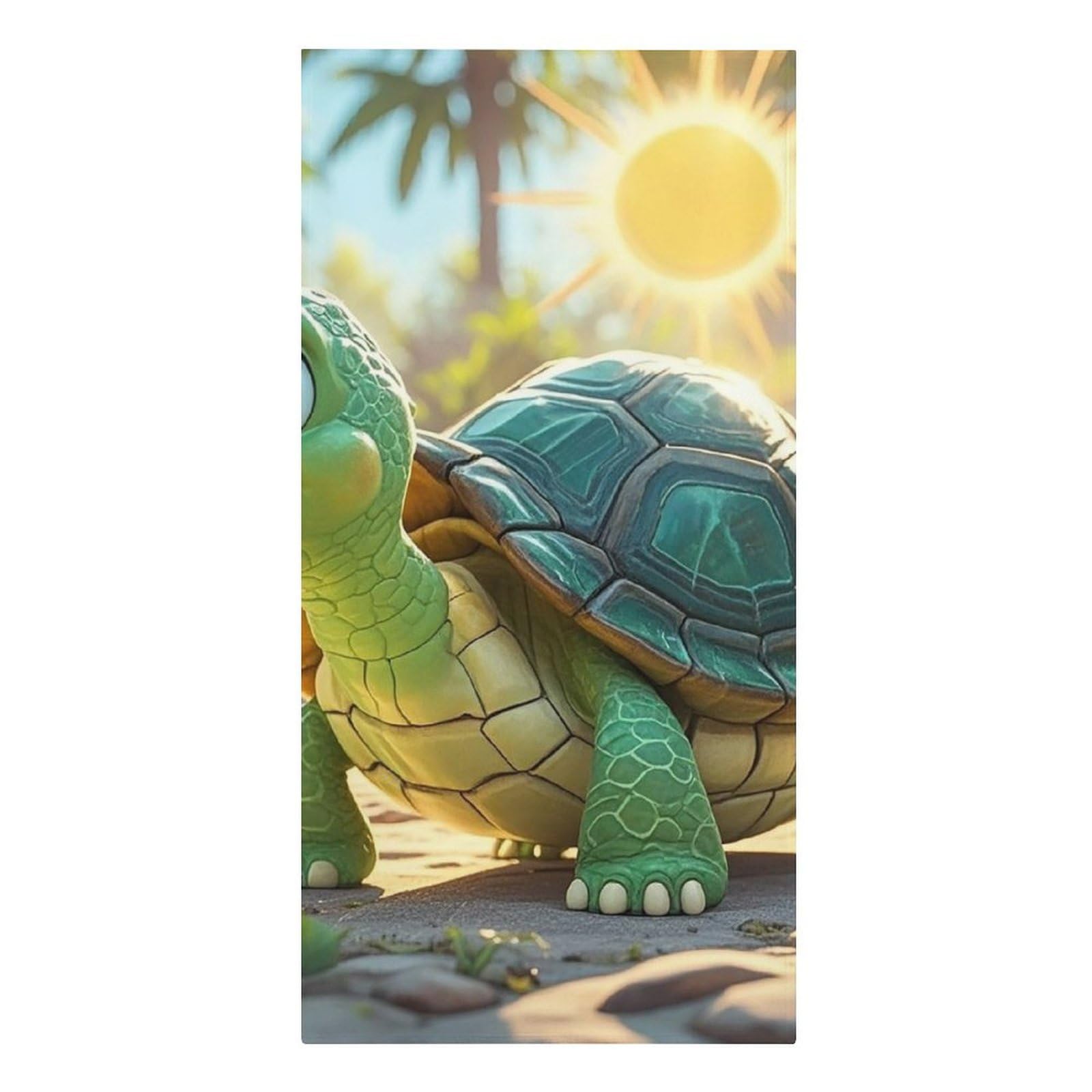 FodPand Lightweight Microfiber Large Overszed Turtle Beach Towel 30.3x61.4 in Sand Blanket Travel, Swim, Bathroom, Girls Women Adults Gift Soft Big Pool Swim Towels