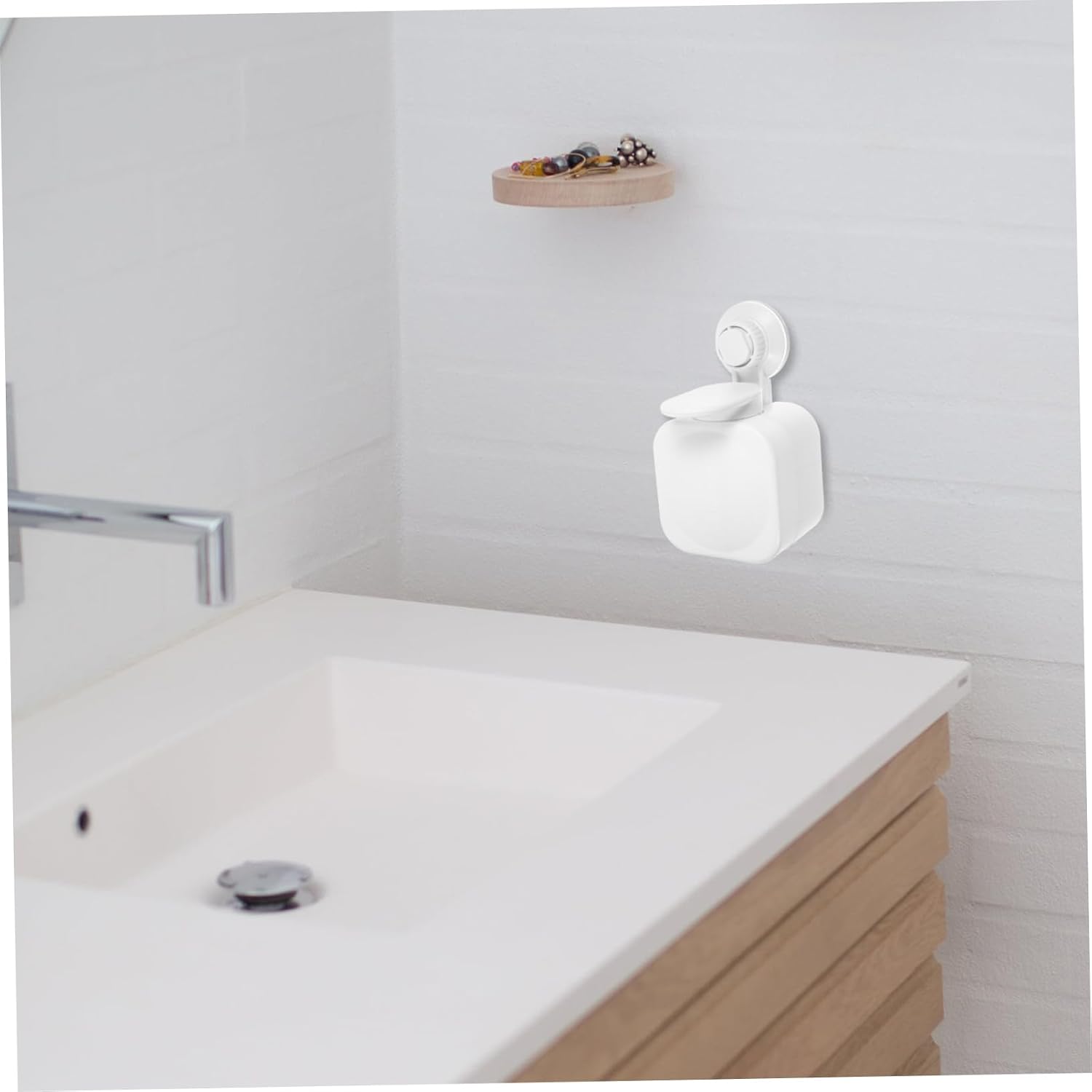 MAGICLULU Commercial Soap Dispenser Liquid Soap Box No Punch Mount Wall-Mounted Suction Cup Bathroom Accessory image 5