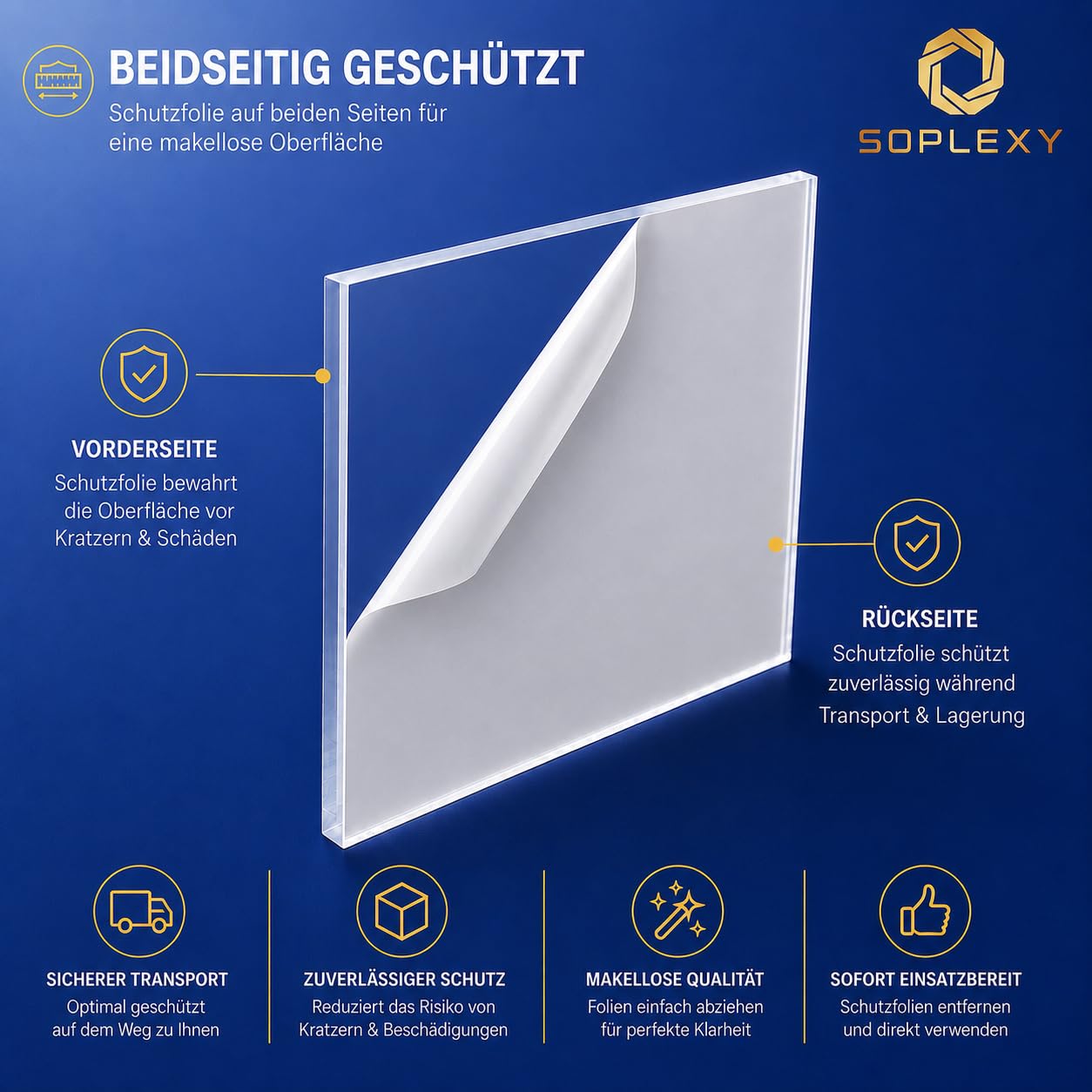 Płyta z pleksi PMMA – 1 szt. – 6 mm – przezroczysta – 1100 x 500 mm – cięta na wymiar – krystalicznie przejrzysta, odporna na UV, wytrzymała płyta z tworzywa sztucznego
