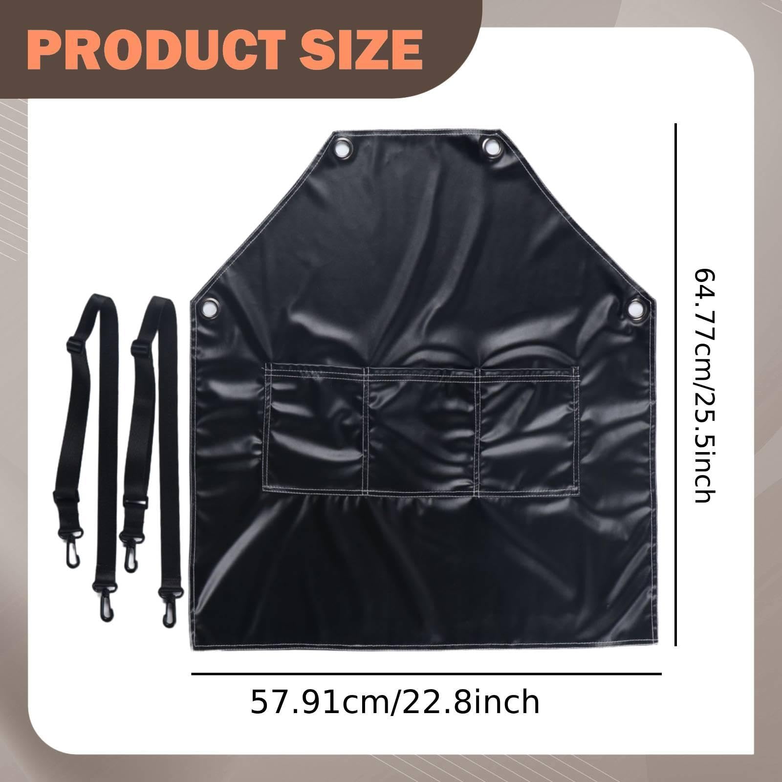 Delantal Piel sintética Resistente al Aceite e Impermeable para cocinar, Pintar, Hacer barbacoas, Pintar, estudiar o Trabajar.