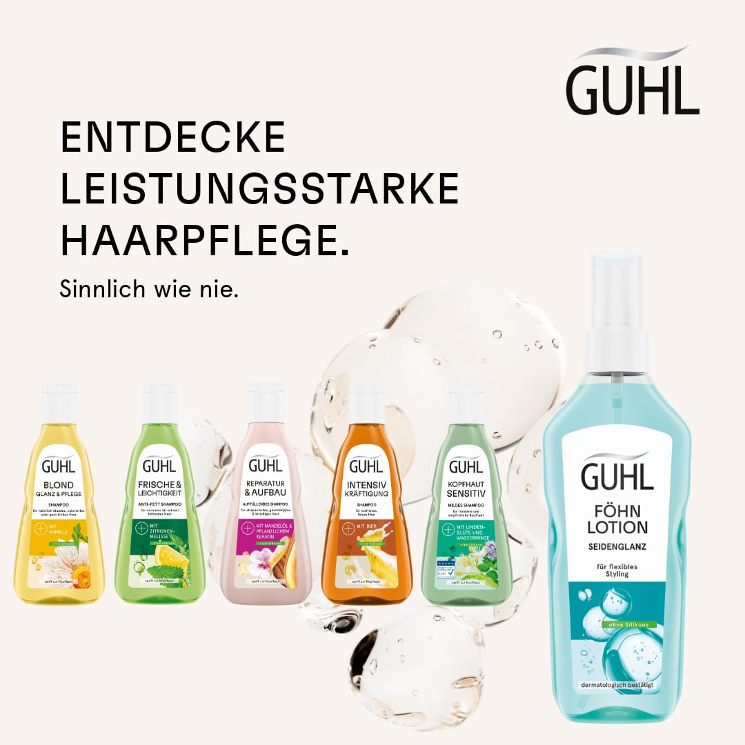 Guhl Balsam do włosów – zawartość: 150 ml – jedwabny połysk – do elastycznej stylizacji – typ włosów: wszystkie