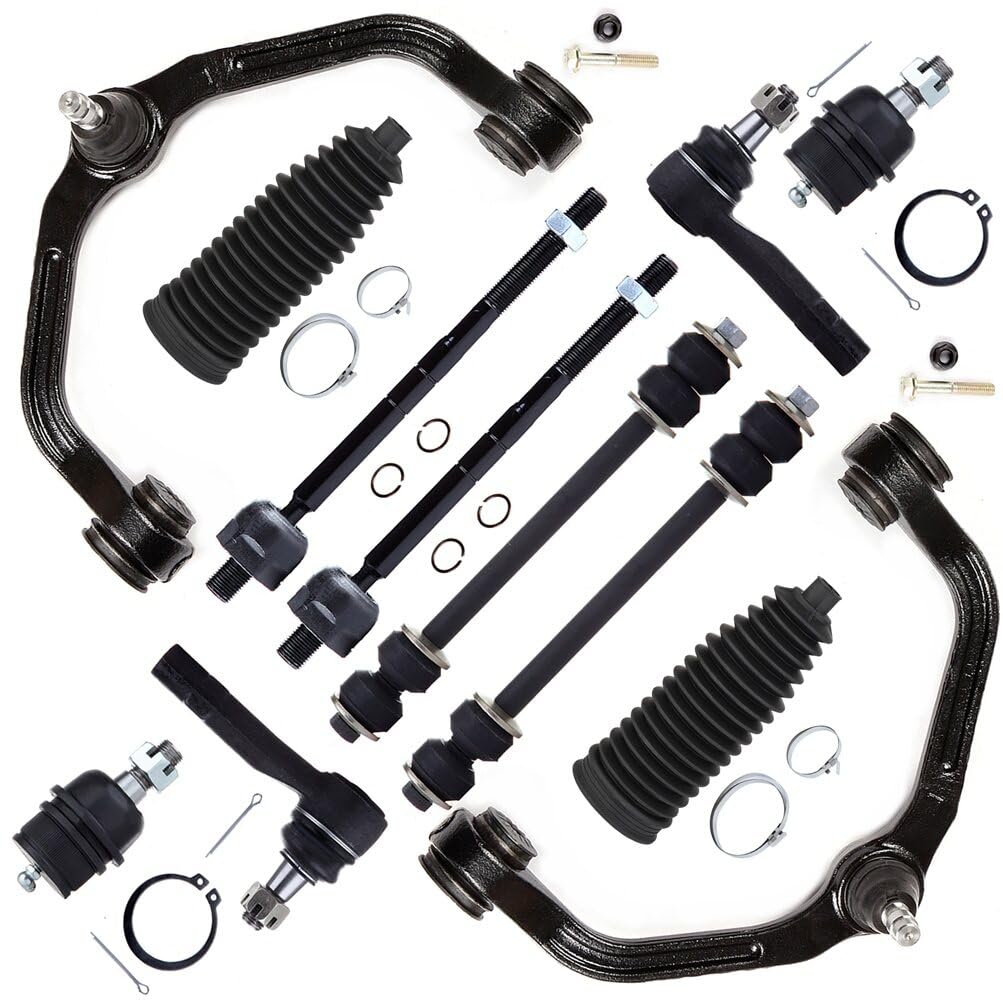 10-Piece Suspension & Steering Kit For 98-04 Ford Ranger & Mazda B-Series 2WD – Control Arms, Tie Rods