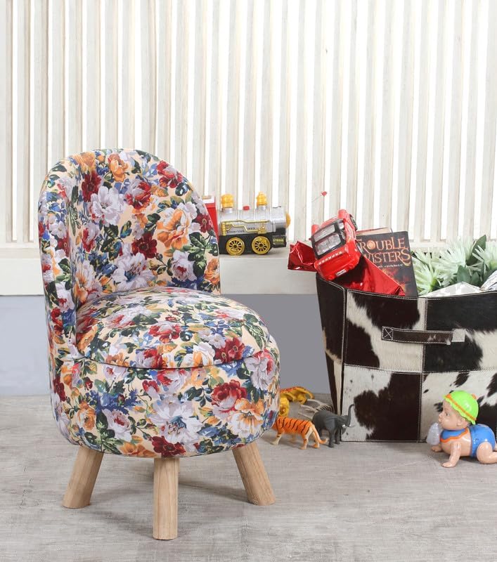 Smartkart Ottoman Kids pouffe Stool for Small Baby Chair Study Stool for Kids Playing Products Little Baby Dining Chair for Feeding Kids Cartoon Bedroom Chair,14x14x26 Inch, Single Chair-image-4