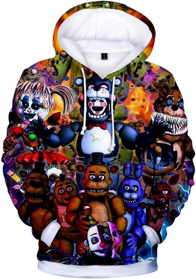 Five Nights at Freddy's Sweatshirts Sweatshirt with Print Pullover Leisure Hipster Sportswear Long Sleeve Tops Five Nights at Freddy's Hoodies