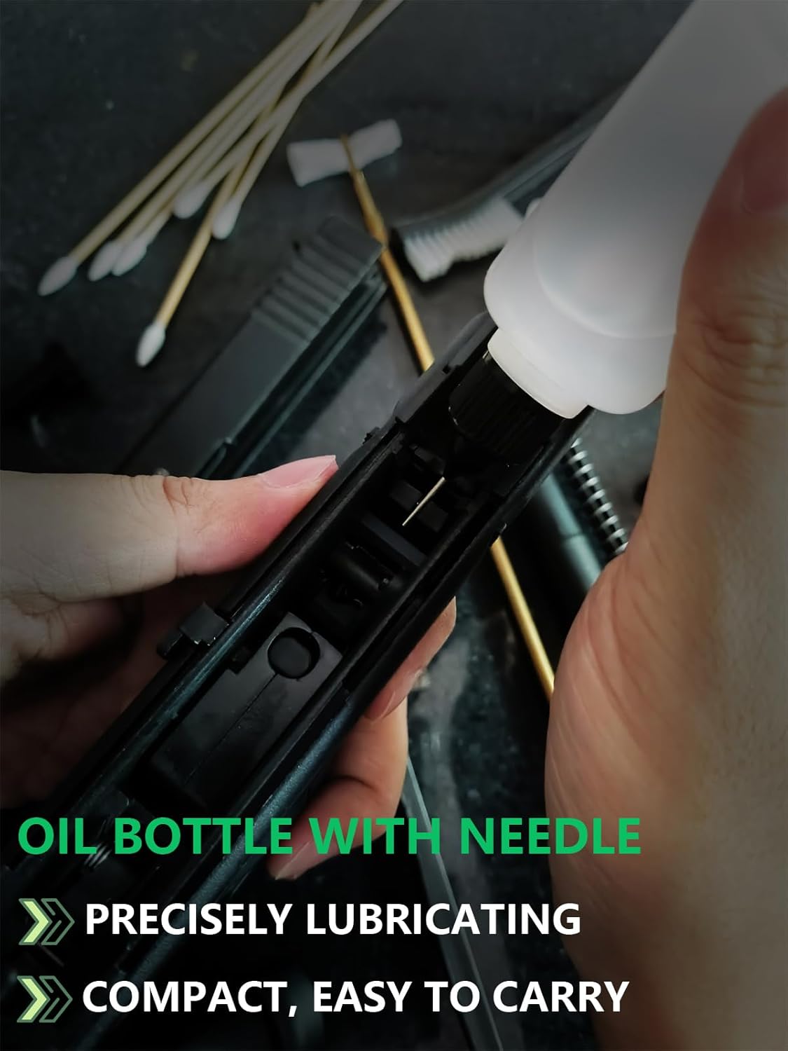 505PCS Gun Cleaning Kits, 200PCS 6" Gun Cleaning Swabs and 150PCS 3x3 Gun Cleaning Patches + 150PCS 3x1.5“ Gun Cleaning Patches Lint Free with Gun Cleaning Brushes in Storage Case - Image 3