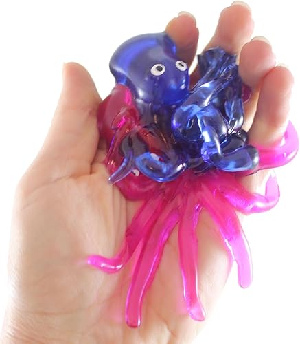 Miniatura 3 de Juguete ultra pegajoso de 2 pulpos, juguete novedoso súper pegajoso, manos pegajosas (colores aleatorios)