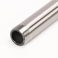 Vista 6 de HarJue Brazo de ducha montado en el techo, brazo de extensión de lluvia con brida y cinta de teflón, extensor de montaje de acero inoxidable