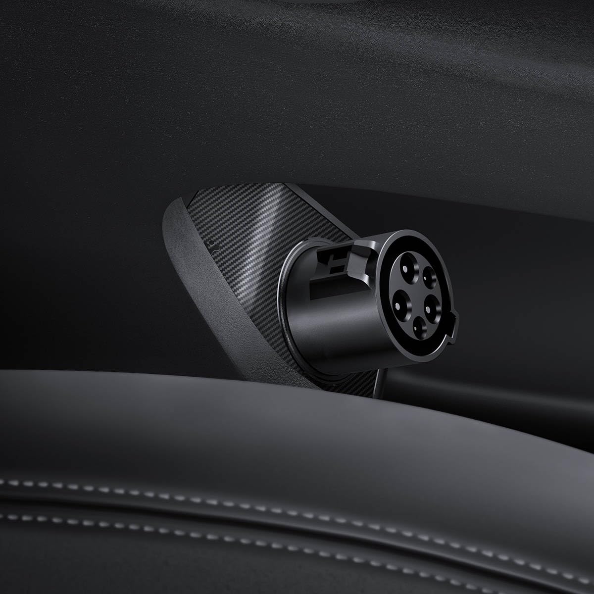 Spigen J1772 Charging Adapter Door Dock for Tesla Model X (2022 and After only) (J1772 Charging Adapter NOT Included) - Black