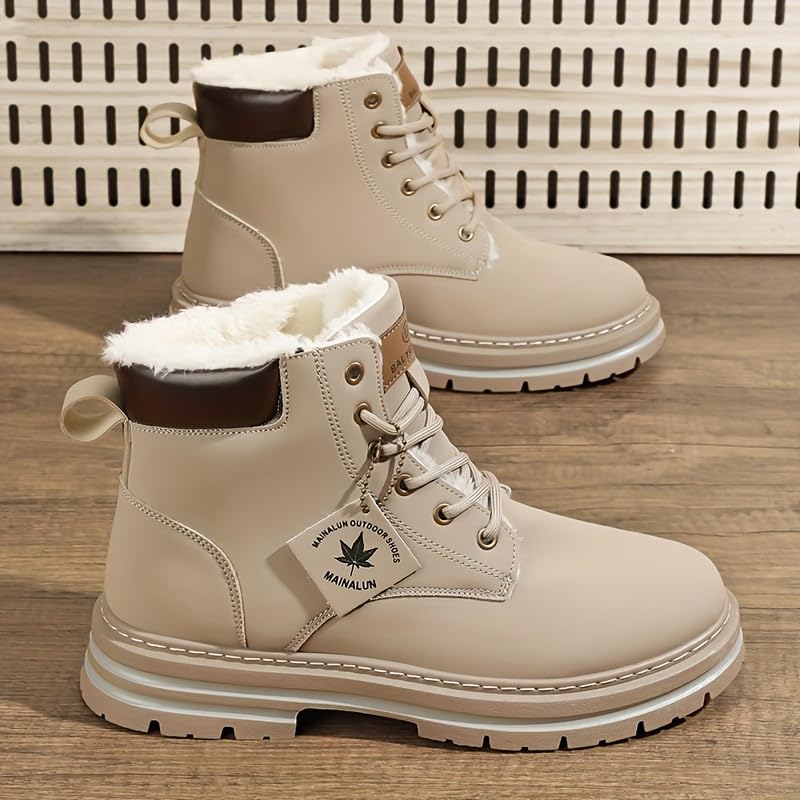 Men's Stylish High-Top Lace-Up Sneakers - Plush Comfort, Perfect for Outdoor Walking & Jogging3