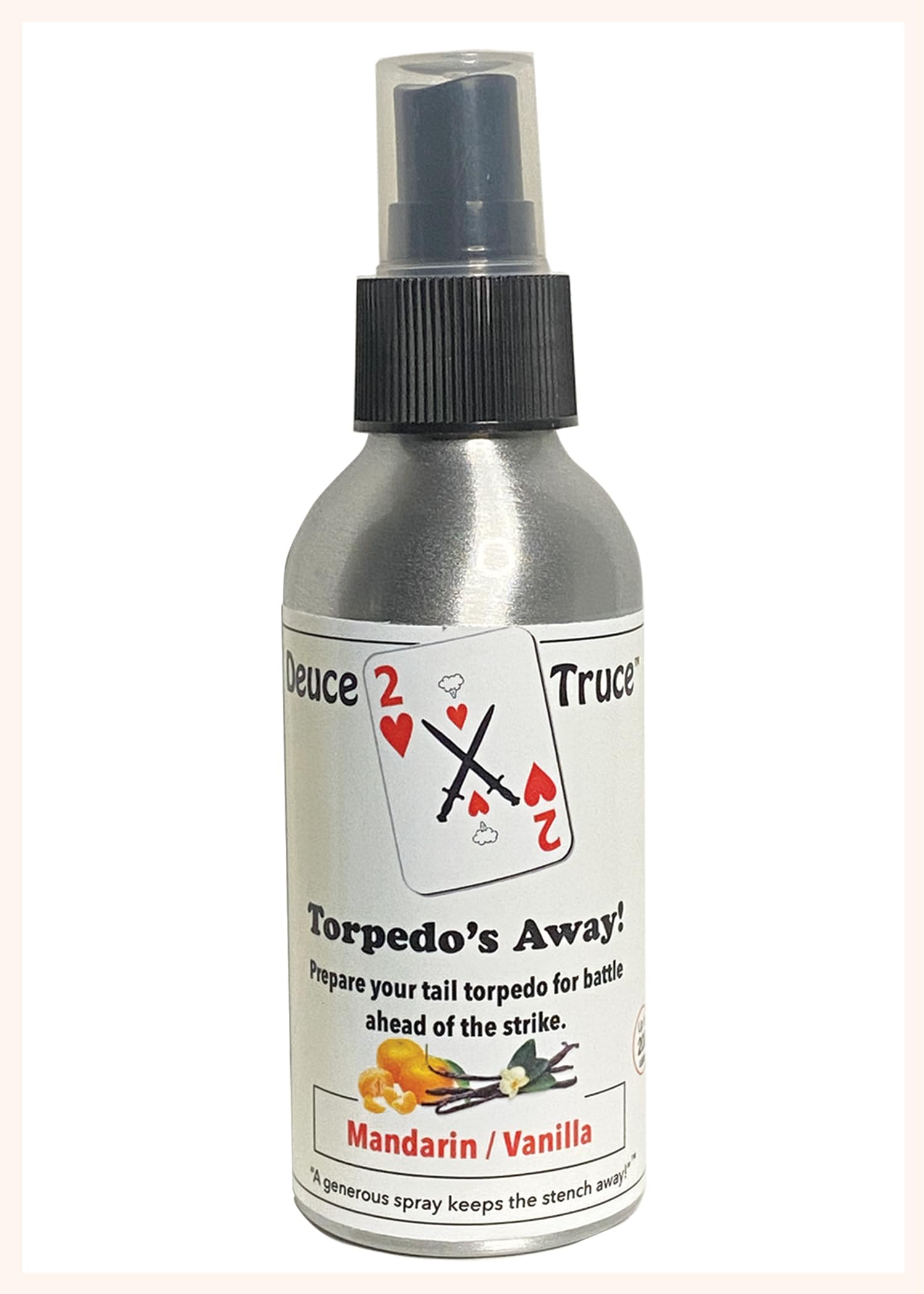 Deuce Truce - Before You Poo Toilet Spray - Mandarin Vanilla - 4 fl oz - Strong, Effective, Easy To Use - Scent, Torpedo’s Away - Mandarin and Vanilla