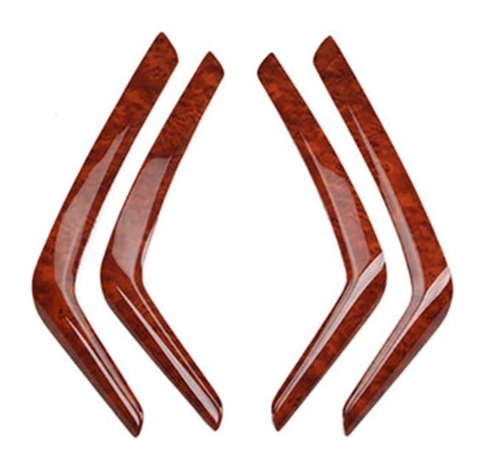 FANGZIQF Inner Door Pull Handles for Toyota for RAV4 2013-2018 Peach Wood Car Inner Door Handle Trim Cover Armrest Strip Sticker(B)