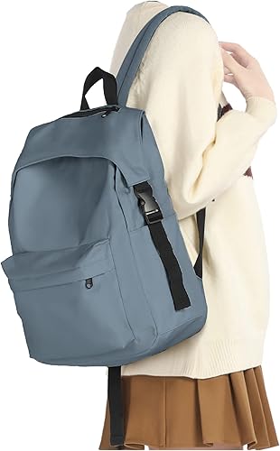 Mochila escolar ligera para adolescentes y niñas, mochila de escuela secundaria para niños, escuela primaria, mochila para estudiantes, Azul,