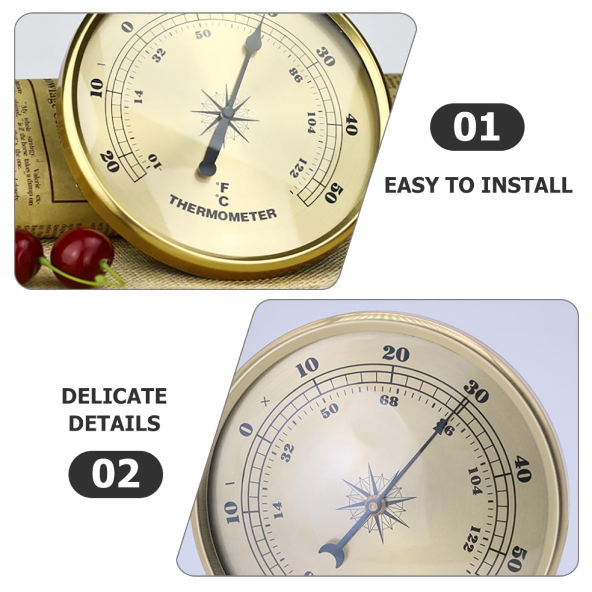 DOITOOL 3pezzi Termometro Digitale in Per Uso e Della Temperatura Per e Giardino Installazione Facile e Display