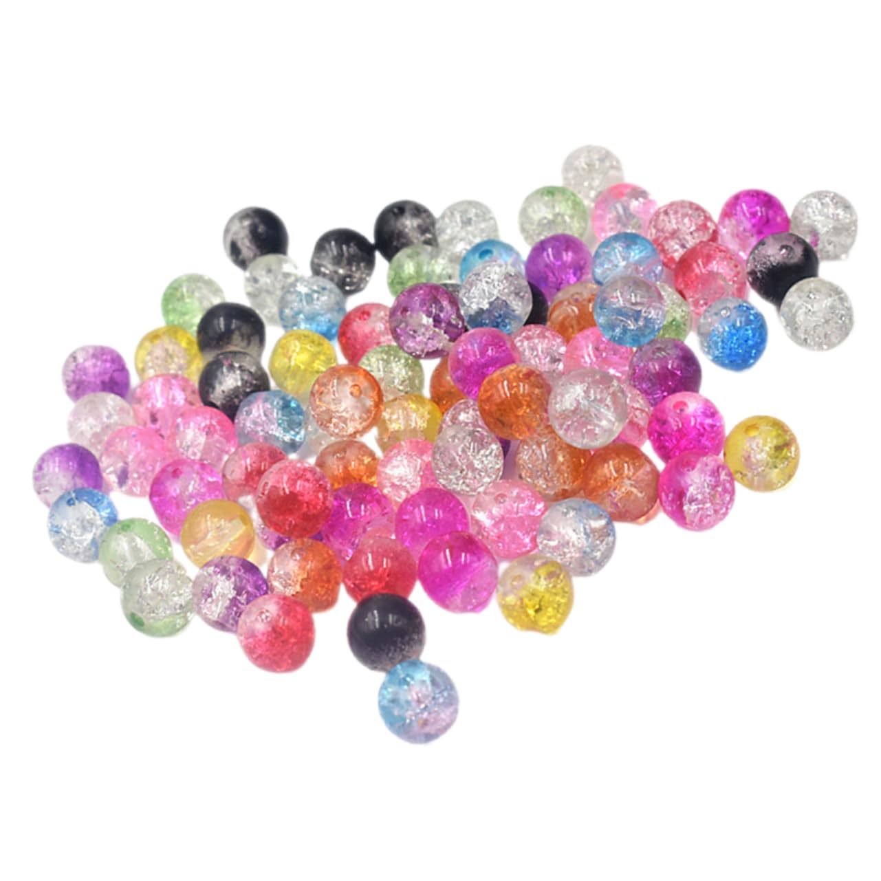 BELLIFFY Elegant DIY Necklace Bracelet Earrings Beads Kit 100pcs Glass Spacer Beads for Jewelry Making