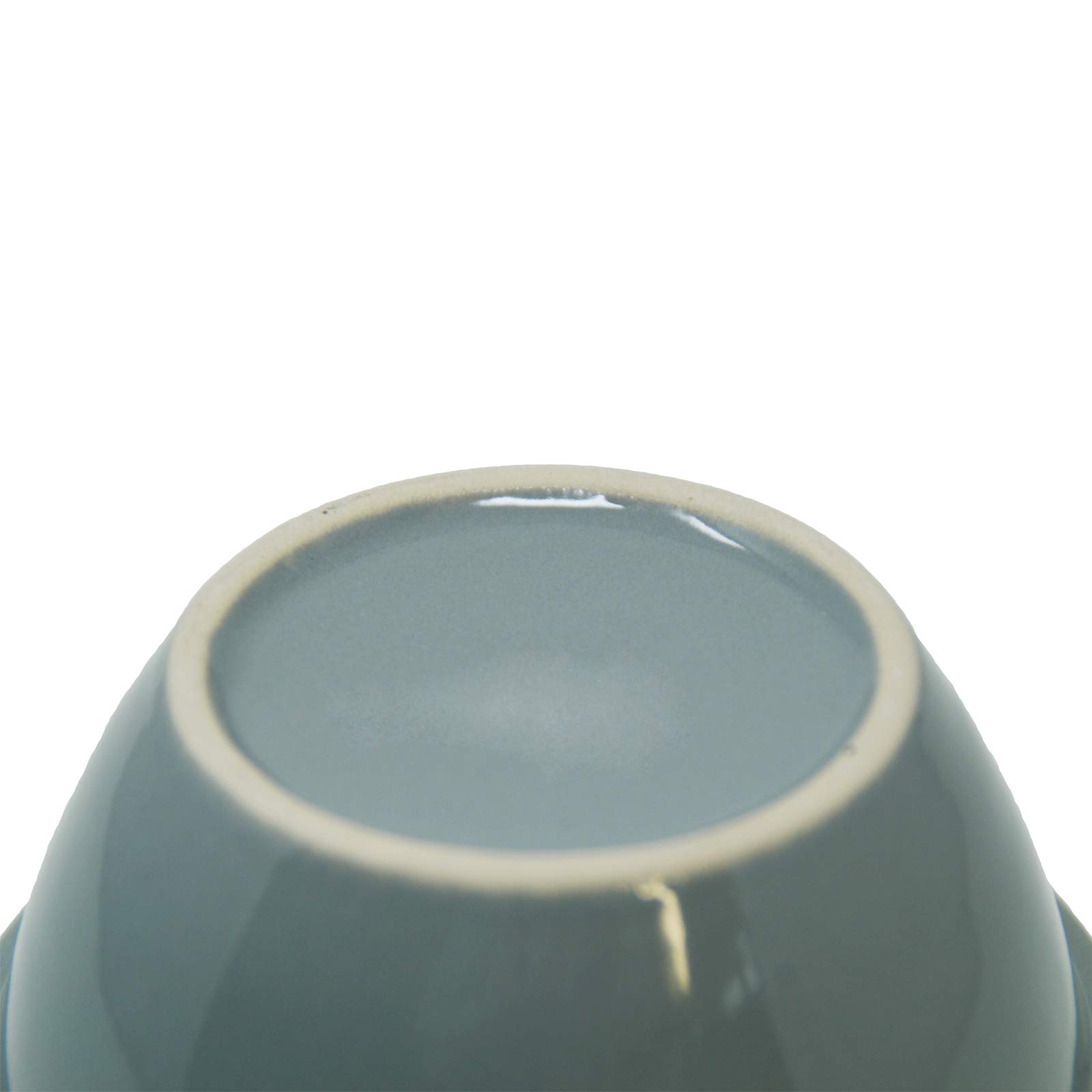 DRULINE Suppentasse aus Keramik Suppenschüssel Suppenterrine (Blau mit Schriftzug) 8 cm Ø 13 cm