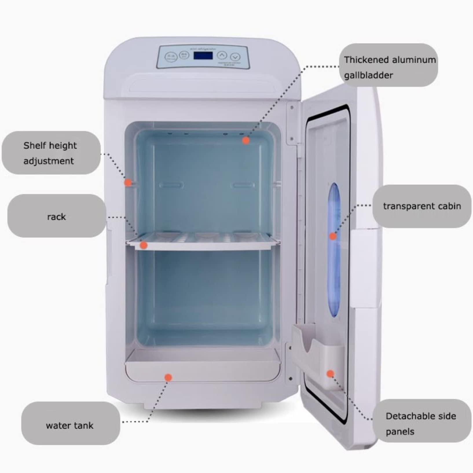 35 L Frigorifero Congelatore Portatile Frigoriferi per Auto Mini Frigo con Funzionamento Silenzioso per Auto Camion Barca O Camper