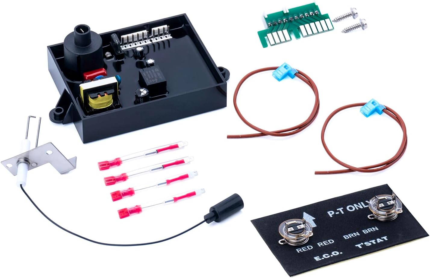 RV Water Heater Circuit Board Kit Compatible with Atwood Dometic 91365 GC6AA-10E GC10A-4E G6A-8E Water Heaters, Replace 91447 93868 93305 Thermal Cutoff, ECO Thermostat Parts