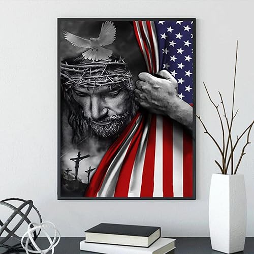 Miniatura 3 de Kit de pintura de diamante 5D por números para adultos y niños, kits de pintura de diamante de paloma redonda de taladro completo, kits de arte de