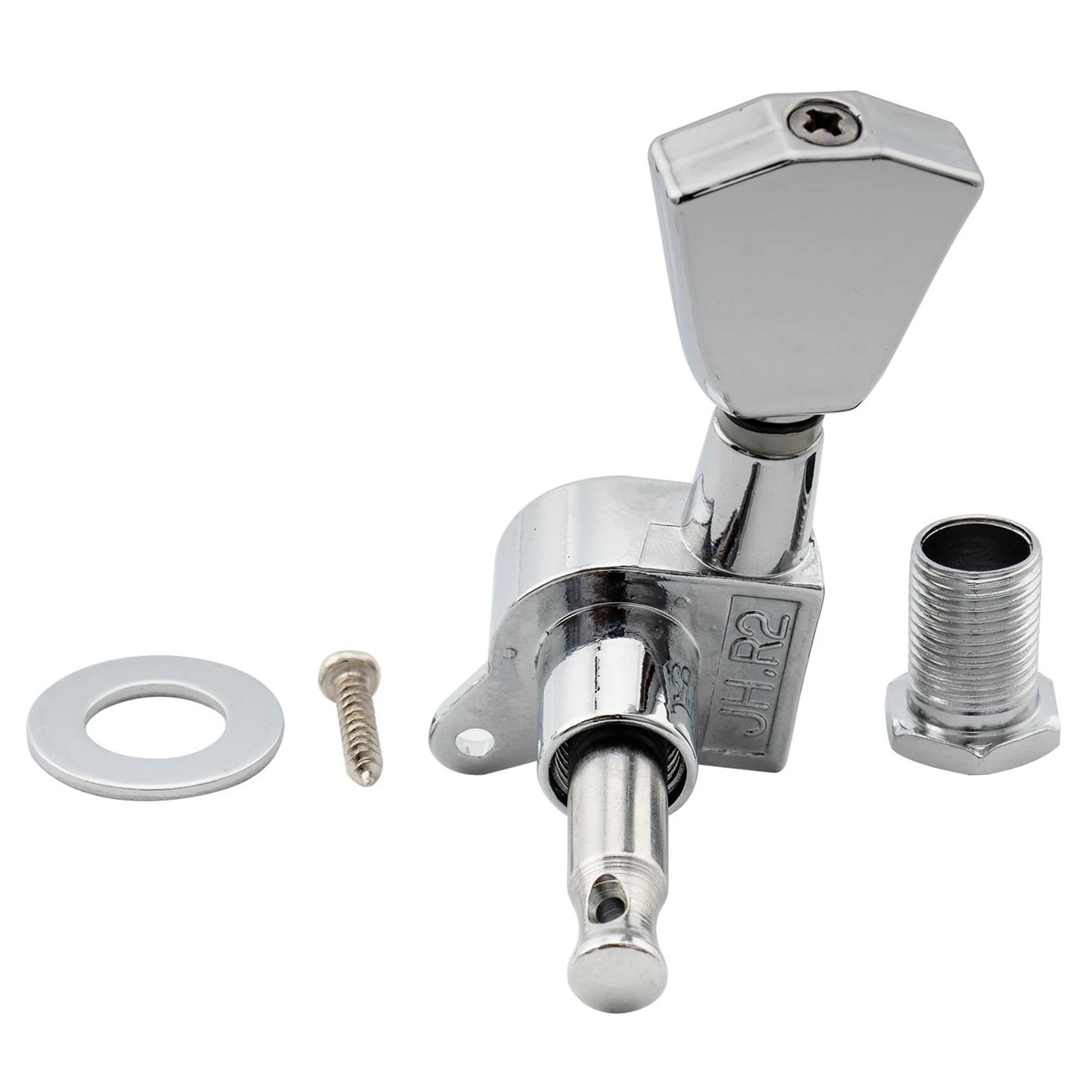 Clavijas Afinación Guitarra Juego De Afinador Guitarra Cerrado Para ST Tele Y Otros Modelos(Silver)