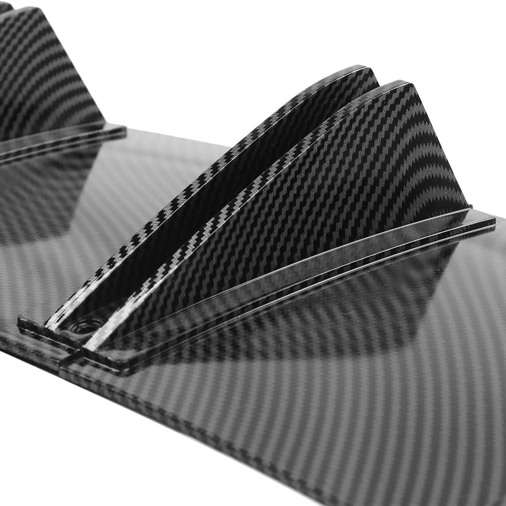 Diffusore Posteriore In ABS Per VW Touareg 2019-2023 - Design Carbonio Nero, 7 Pinne - Foto 2