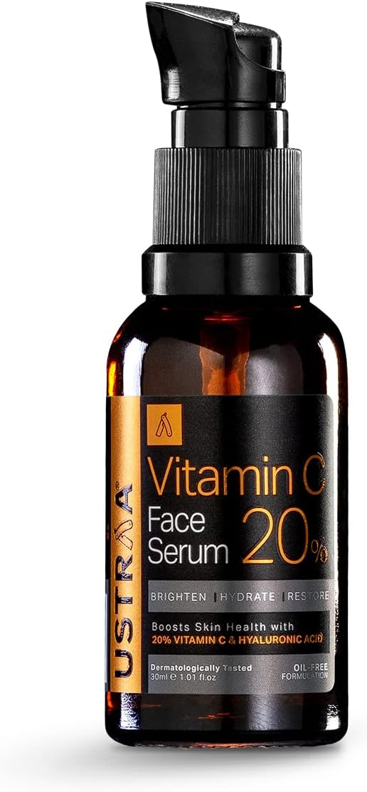 20% Vitamin C Face Serum, 30ml with Hyaluronic Acid & 20% Vitamin C in the Purest form, Anti-Aging, Fights Dark Spots, Radiant Skin, Brightening, Hydration