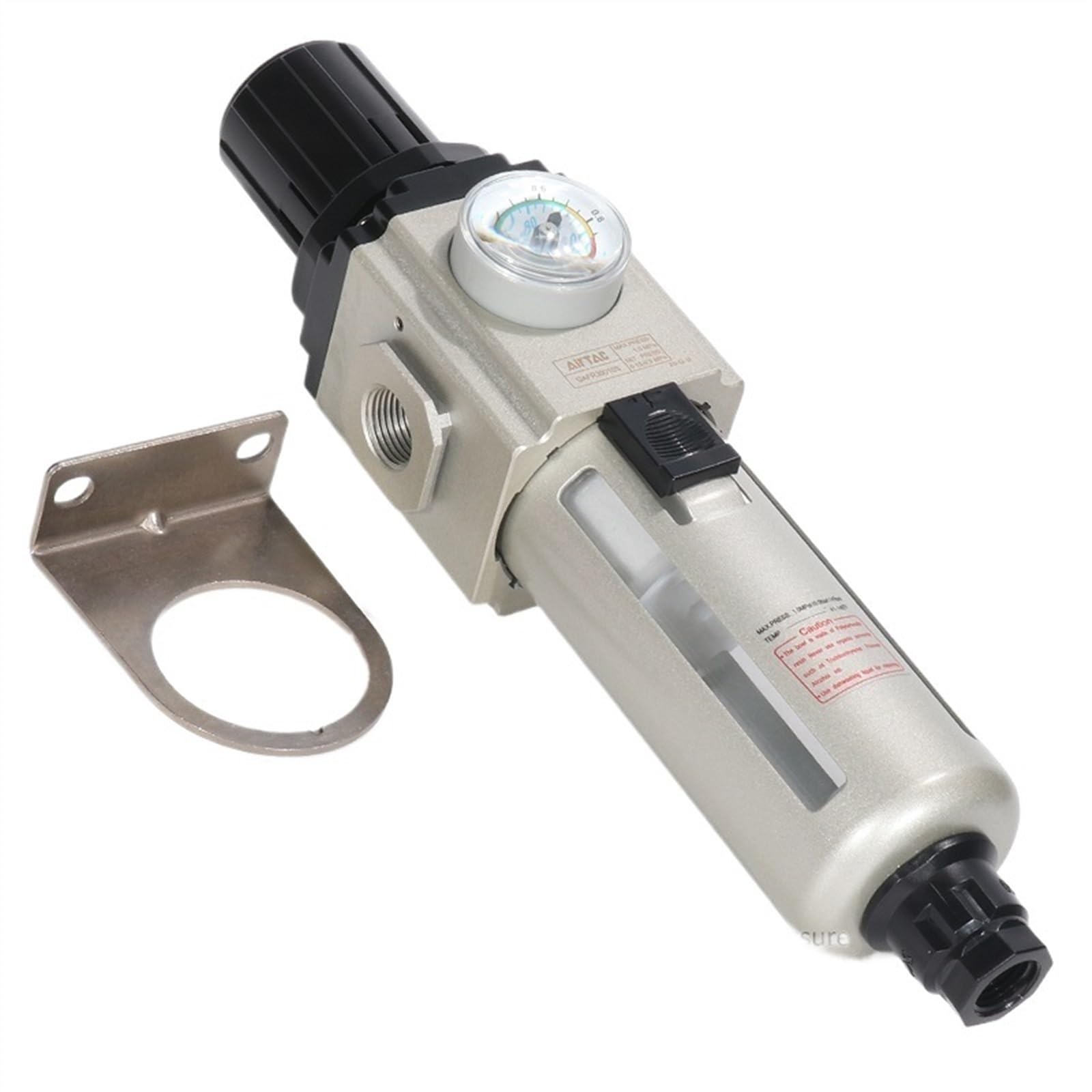 GAFR20006/300-08S/400-10/15 600-25 Filtro regulador de presión del filtro de aire del procesador de fuente de aire (Size : GAFR20008S)