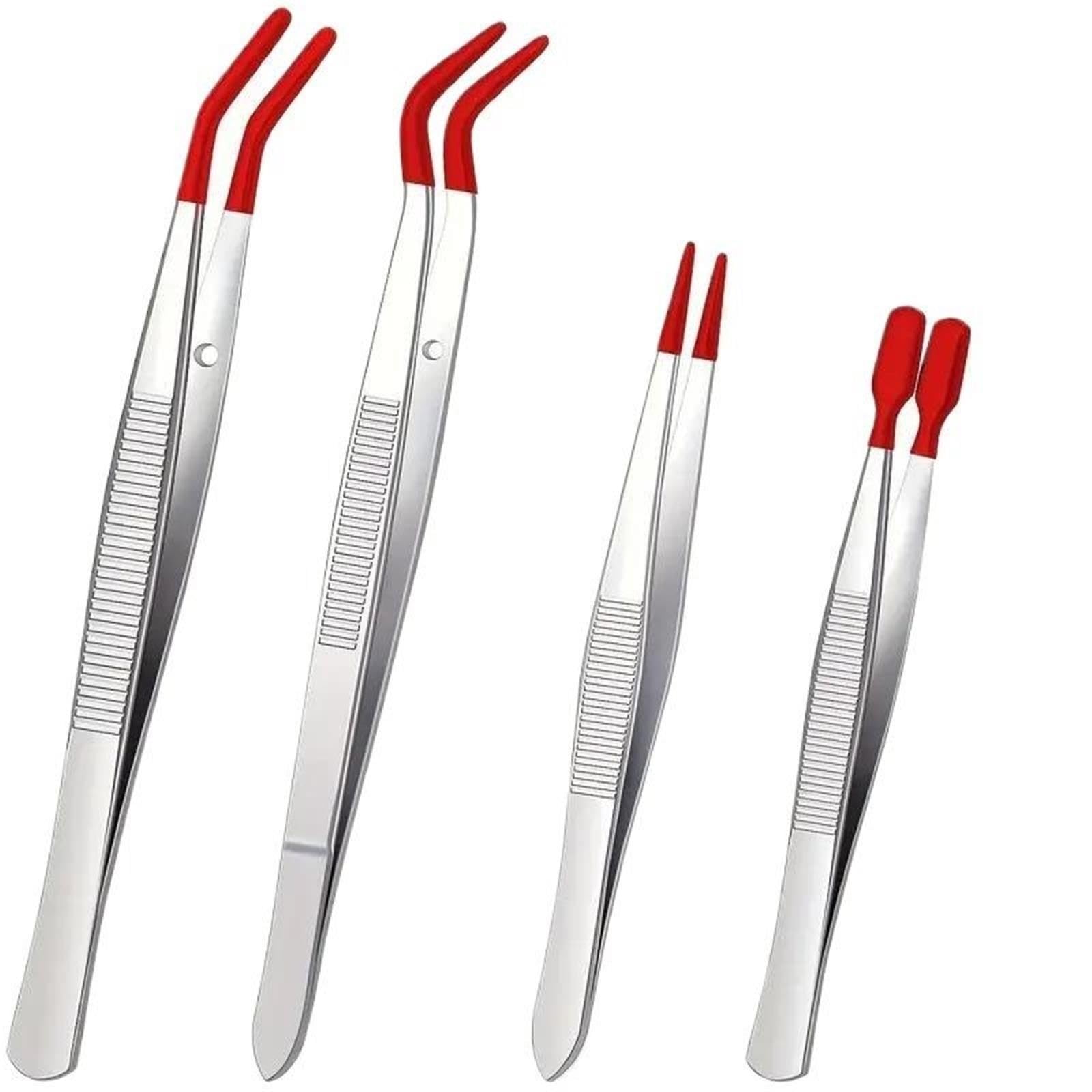 Set di pinzette rivestite in gomma da 1/4 pezzi