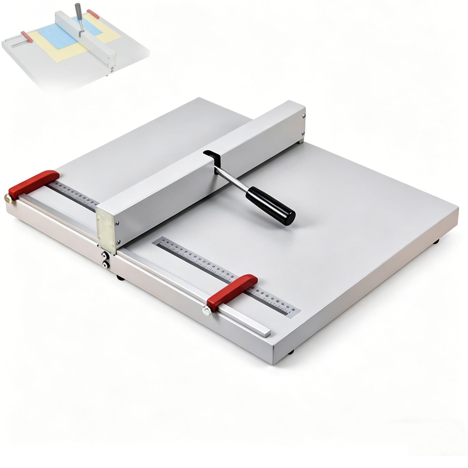Ltzygmion Manual Dotted Line Folder, Paper Creasing Machine, With Positioning Ruler And Handle, Indentation Depth 0.8Mm, 460Mm Creasing Width Ideal, For Offices And Printing Houses