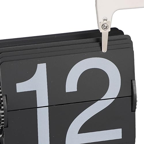 Miniatura 6 de Reloj de mesa digital retro retro con base de madera, acero inoxidable, elegante, para oficina en casa