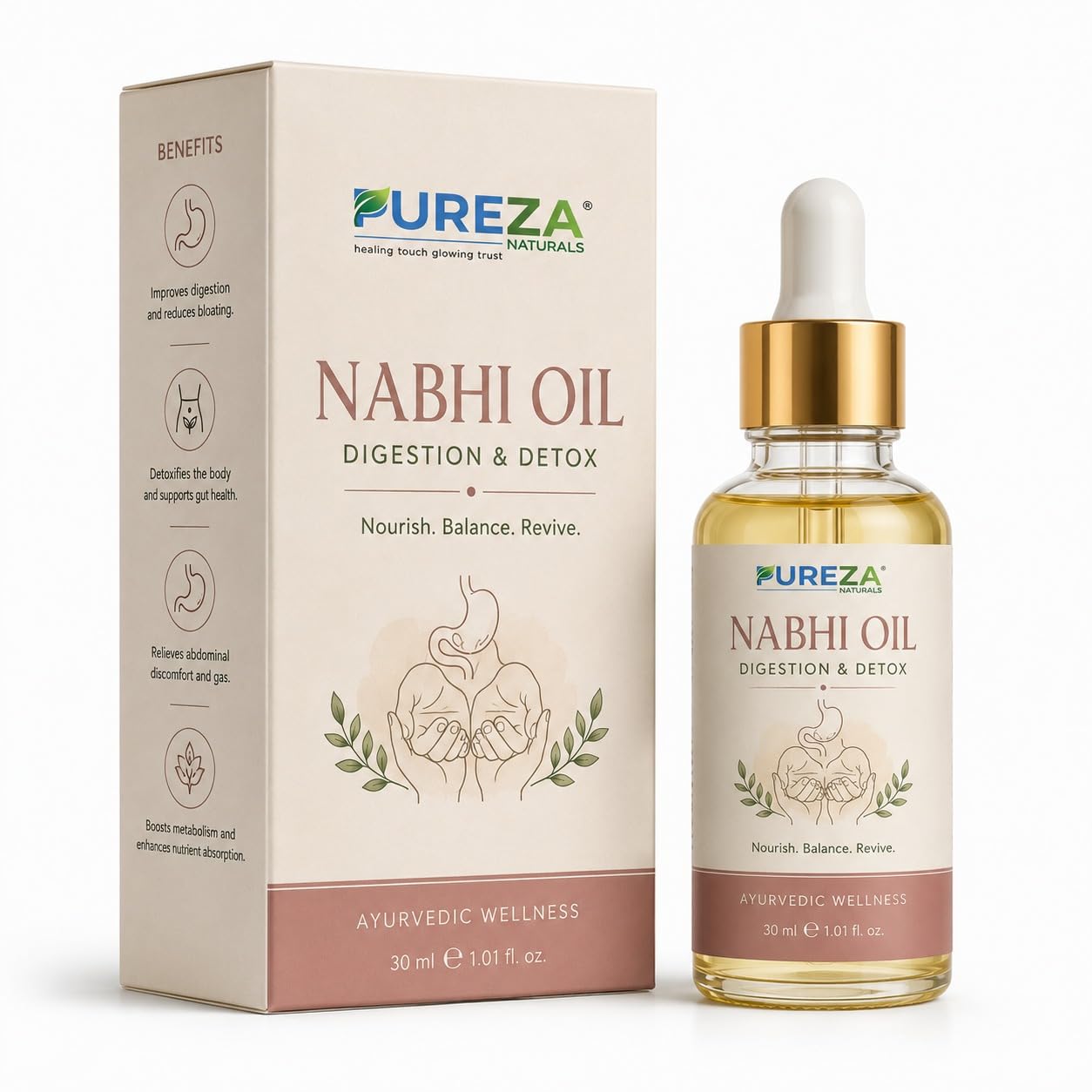 Herbal Nabhi Oil 30ML | Daily Belly Button Care Oil with Sesame, Coconut, Castor, Kalonji & Vitamin E | Navel Massage Oil for Men & Women-image-40