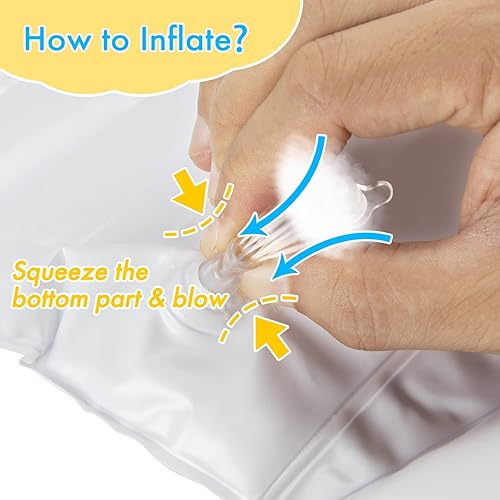 Miniatura 5 de Cojín inflable de apoyo para silla alta IKEA, cojín para silla alta de bebé con impresión colorida, cojín inflable incluido (Zigzag)