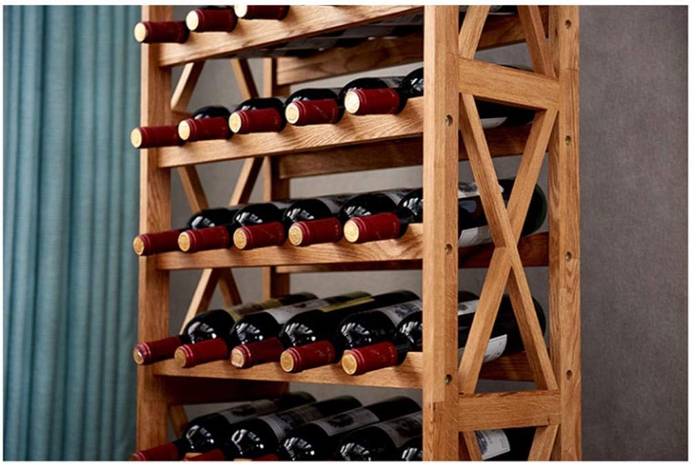 Wine Racks,Solid Wood Wine Display Stand Wine Bottle Holder Organizer for Bar Wine Cellar Basement Home Kitchen Free Standing Bottle Rack Wine Holder/Eight Floors (Eight Floors)